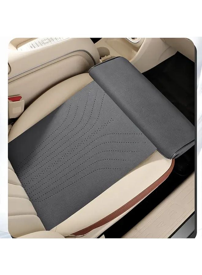 Black Car Seat Cushion 2pcs Extended Pad With Leg Support For Long Drives - Image 3